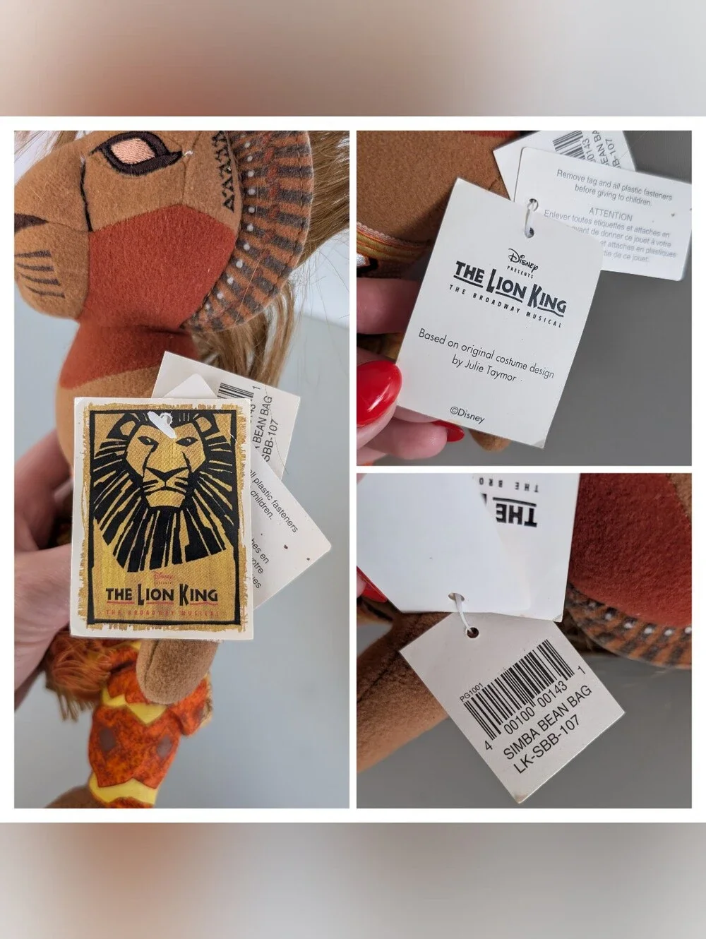 NWT Disney The Lion King Broadway Musical Simba & Nala Plush Toys - Picture 9 of 10